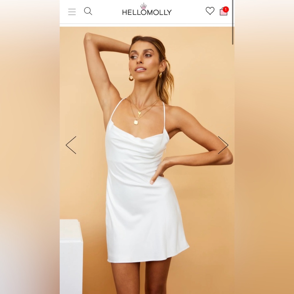 Hello Molly Vacay Lover Dress White- Large